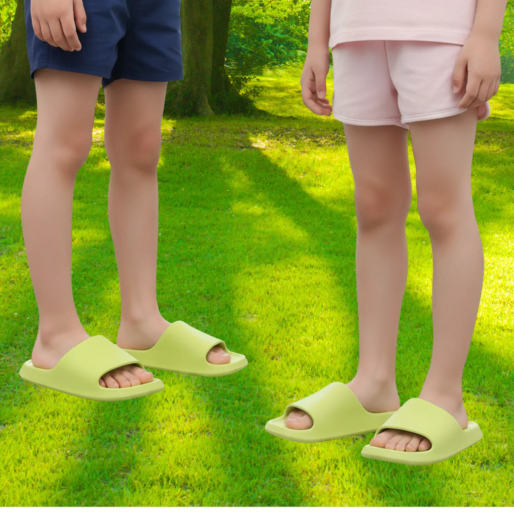 Chinelo infantil verde claro meninos meninas lazer