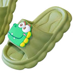 Chinelo infantil verde jacaré meninos meninas confort