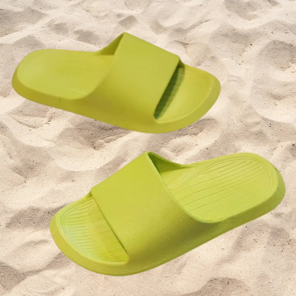 Chinelo infantil verde claro meninos meninas lazer, praia, verão
