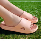 Chinelo rosa silencioso unissex flexível macio confort