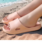 Chinelo rosa silencioso unissex confort lazer e praia