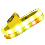 Chinelo sandalia infantil meninas meninos amarelo de led