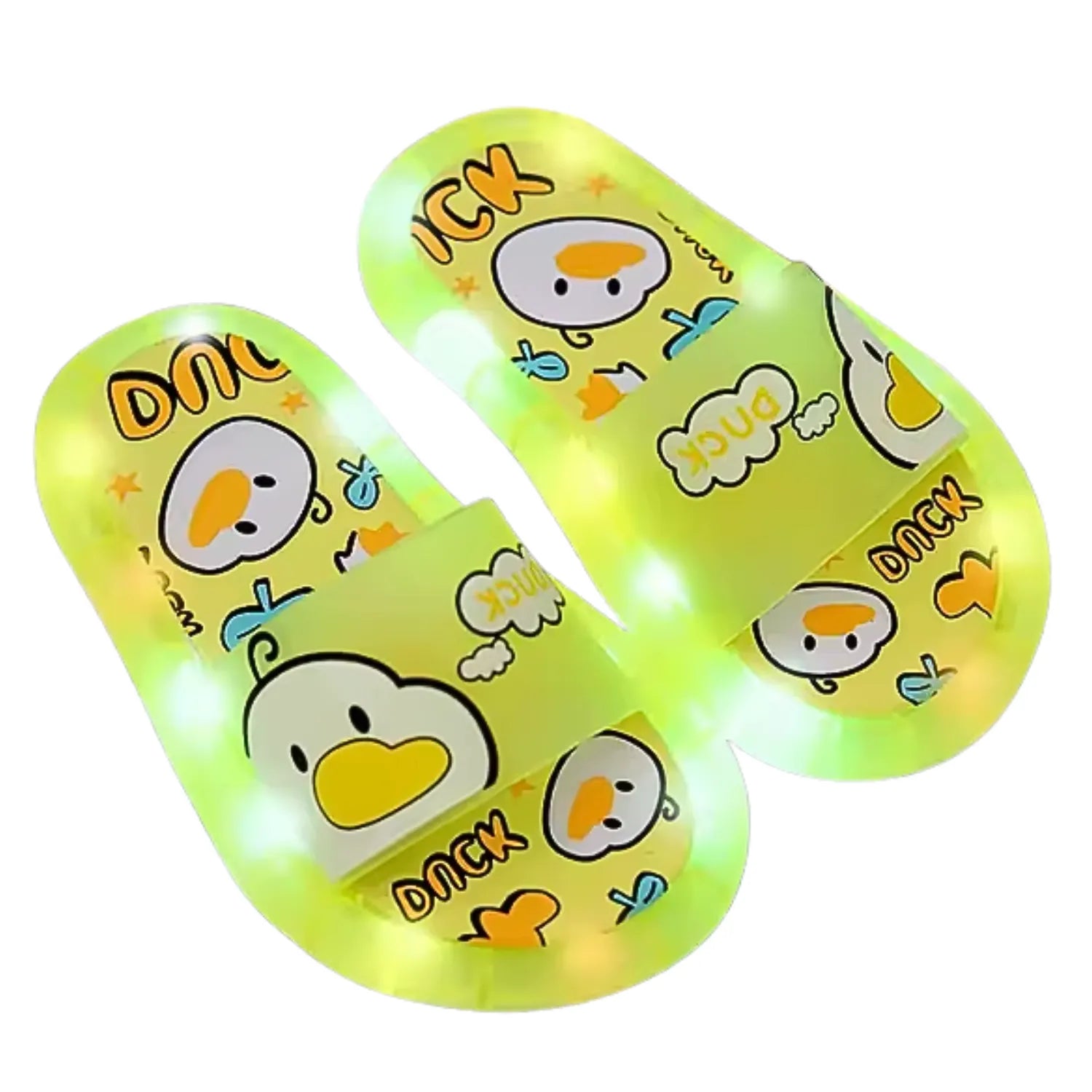 Chinelo sandalia infantil meninas meninos amarelo led