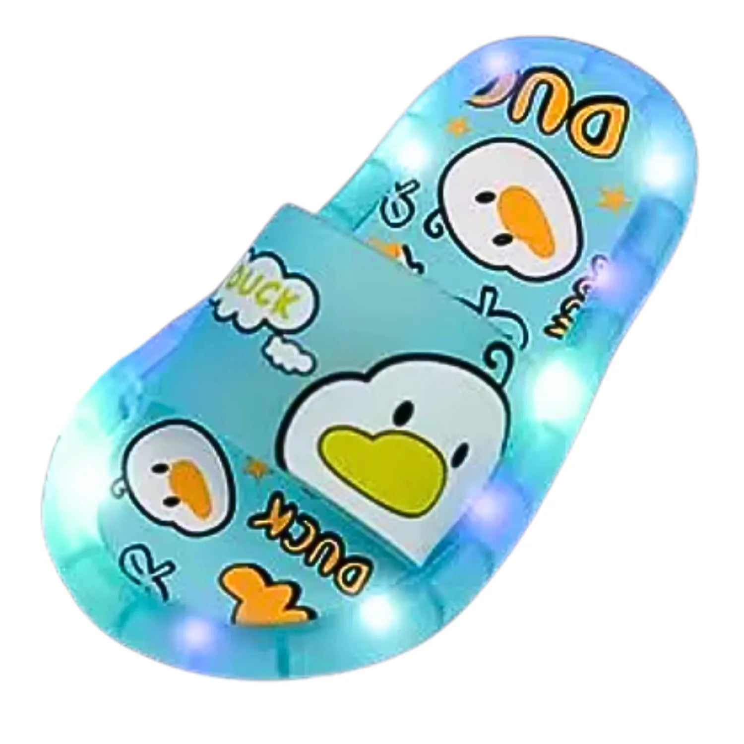 Chinelo sandalia infantil meninas meninos azul claro de led