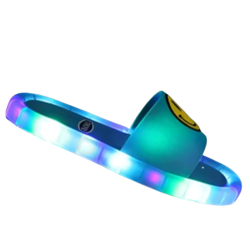 Chinelo sandalia infantil meninas meninos azul de led