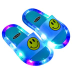 Chinelo sandalia infantil meninas meninos azul led
