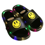 Chinelo sandalia infantil meninas meninos preto led