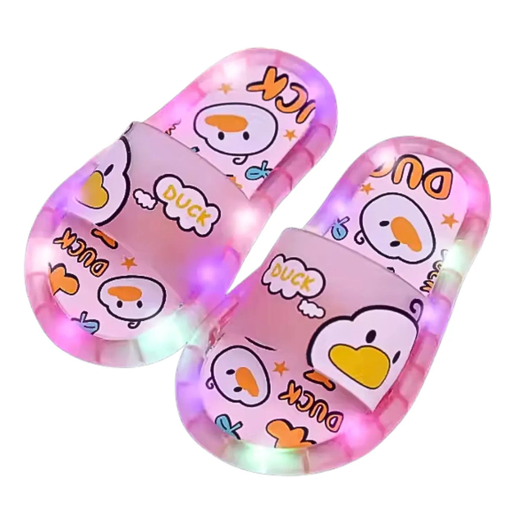 Chinelo sandalia infantil meninas meninos rosa led