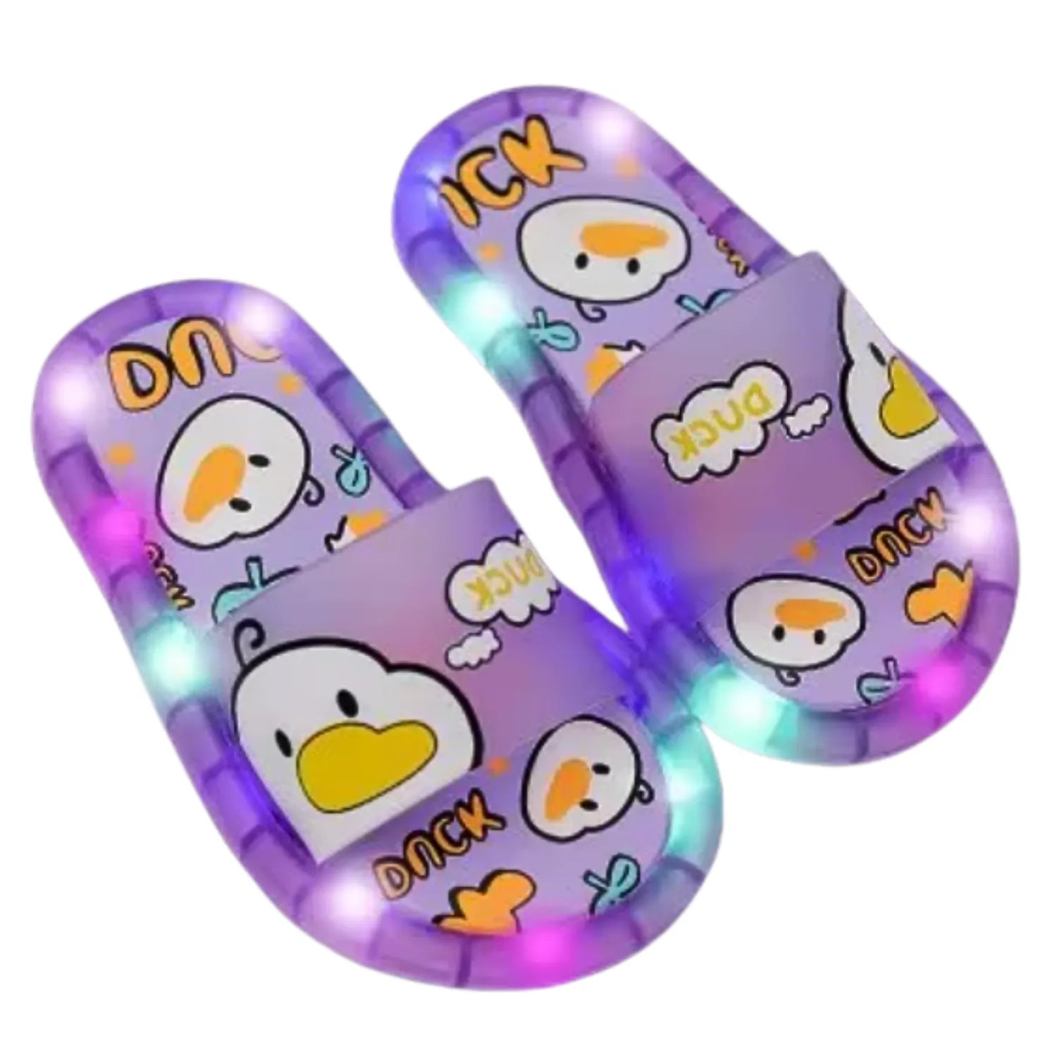 Chinelo sandalia infantil meninas meninos roxo lilás led