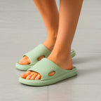 Chinelo verde silencioso unissex confort