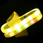 Chinelo sandalia infantil meninas meninos amarelo a led