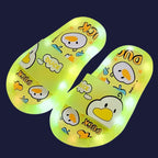 Chinelo sandalia infantil meninas meninos amarelo a led