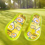 Chinelo sandalia infantil meninas meninos amarelo frescor macio led