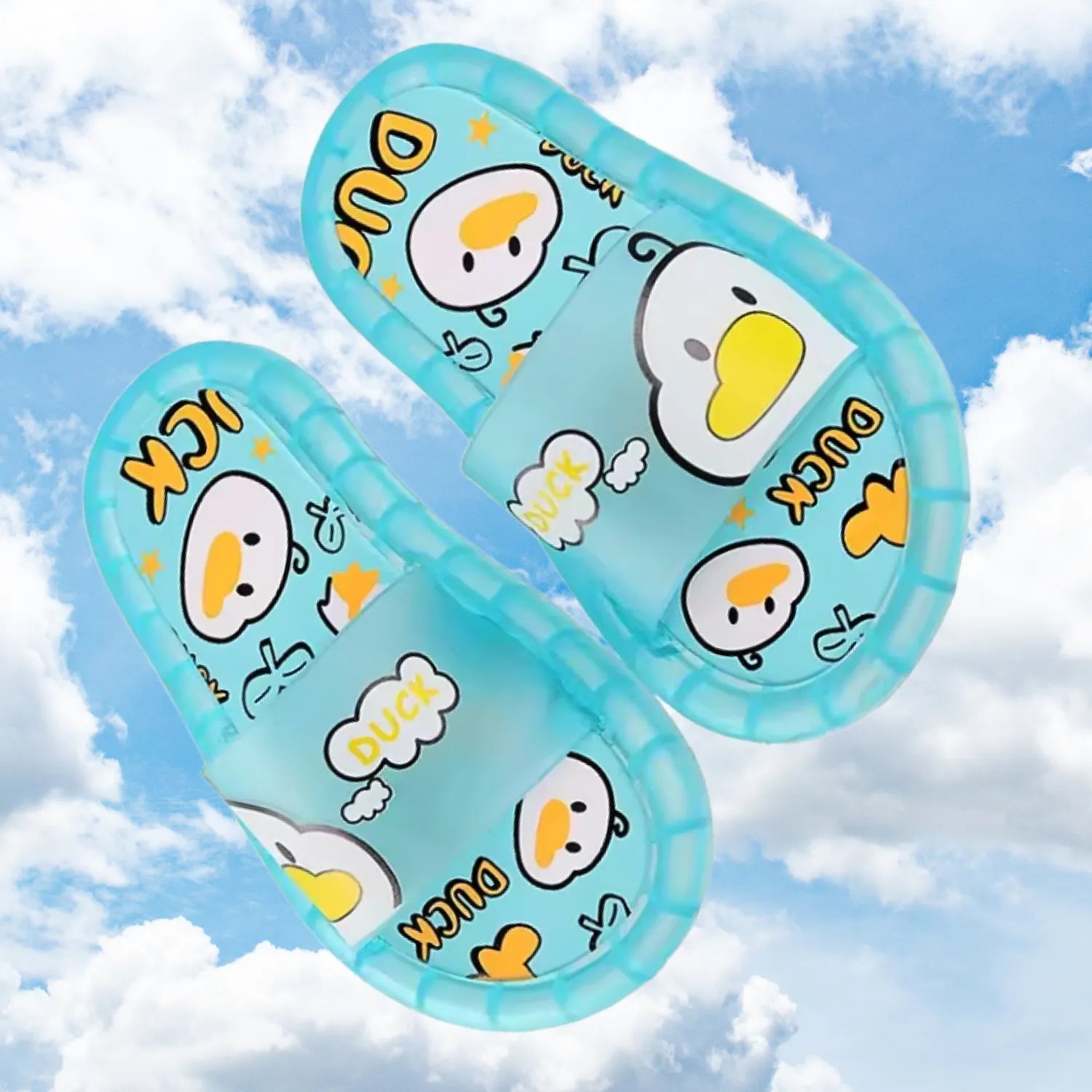 Chinelo sandalia infantil meninas meninos azul claro frescor macio e led