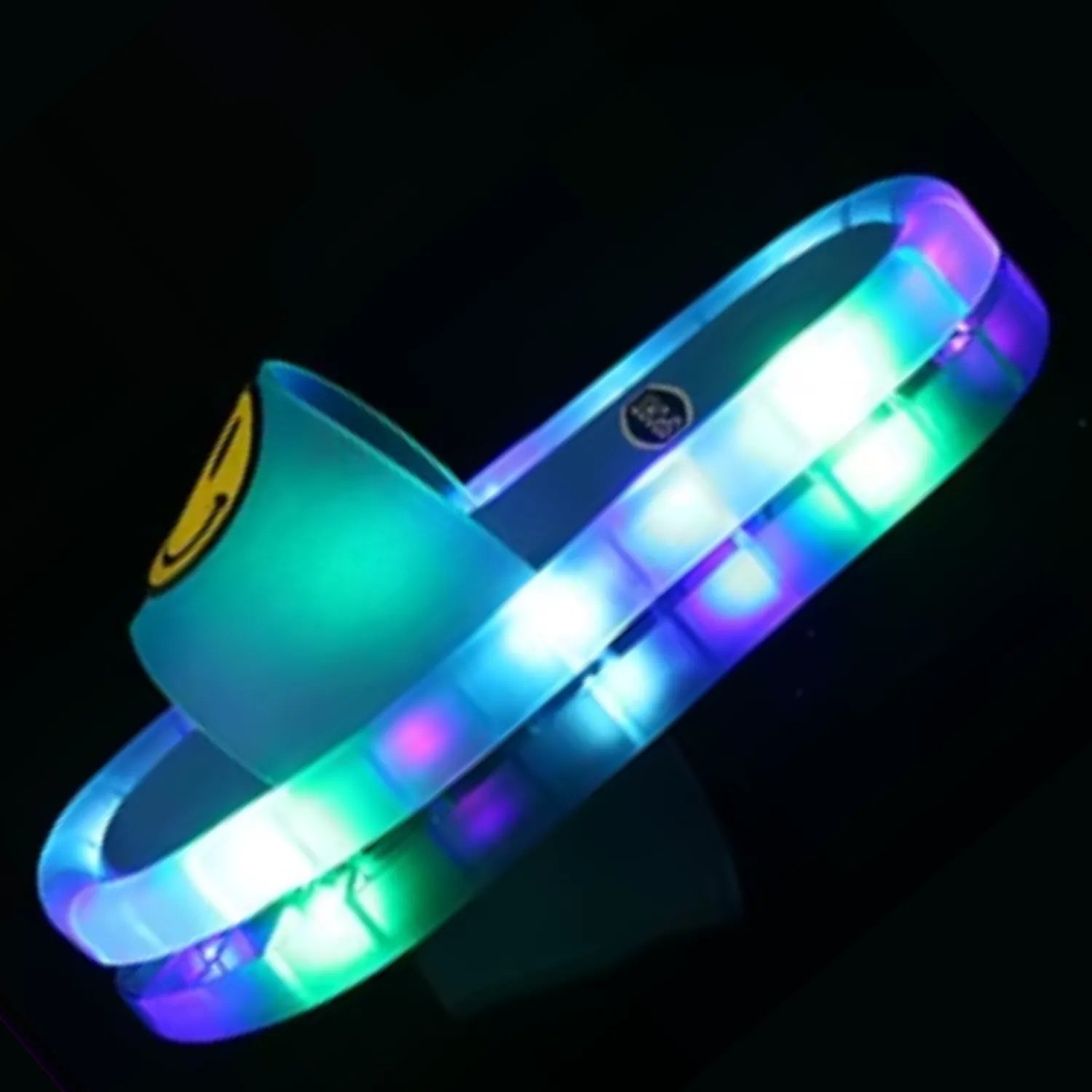 Chinelo sandalia infantil meninas meninos azul a led