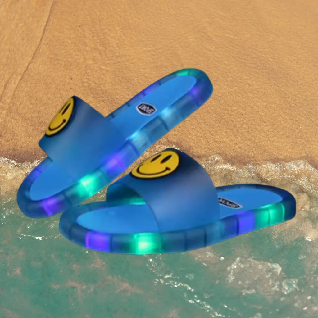 Chinelo sandália infantil meninas meninos azul macio água praia