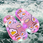 Chinelo sandalia infantil meninas meninos rosa água claro led