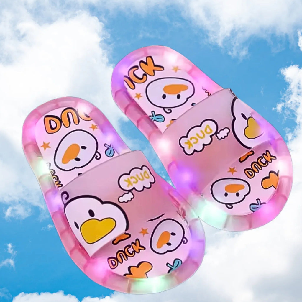 Chinelo sandalia infantil meninas meninos rosa frescor macio e led