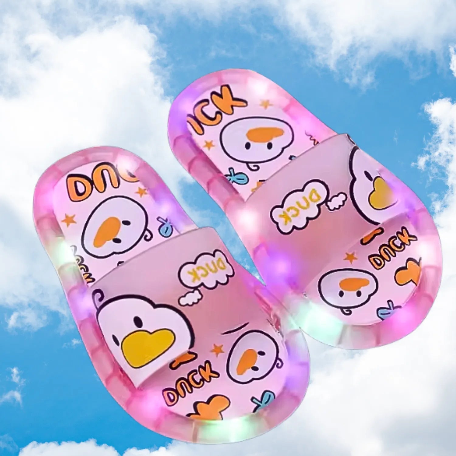 Chinelo sandalia infantil meninas meninos rosa frescor macio e led