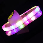 Chinelo sandalia infantil meninas meninos rosa claro a led