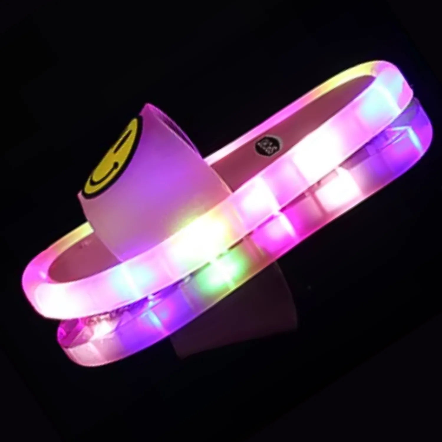 Chinelo sandalia infantil meninas meninos rosa claro a led