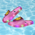 Chinelo sandalia infantil meninas meninos rosa claro água claro led