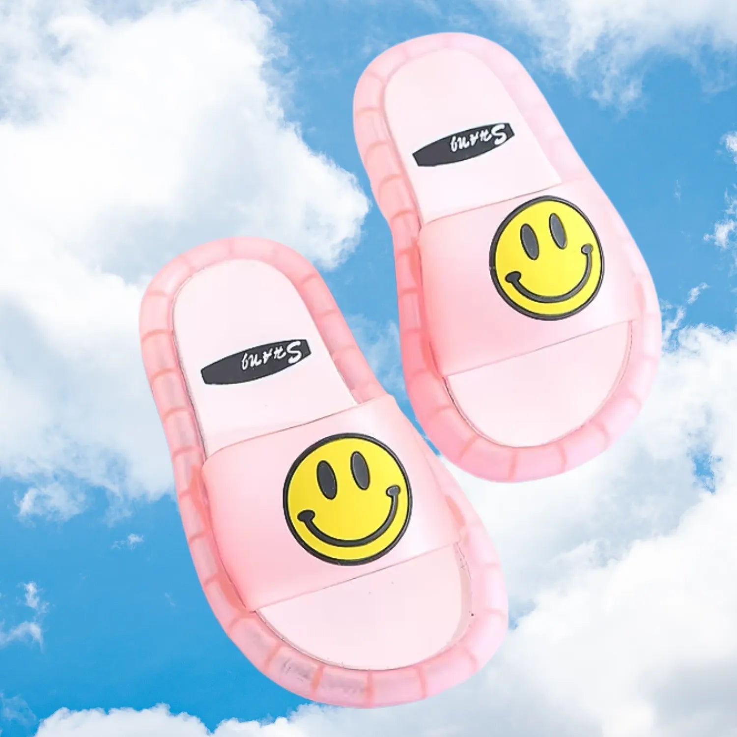 Chinelo sandalia infantil meninas meninos rosa claro frescor macio e led