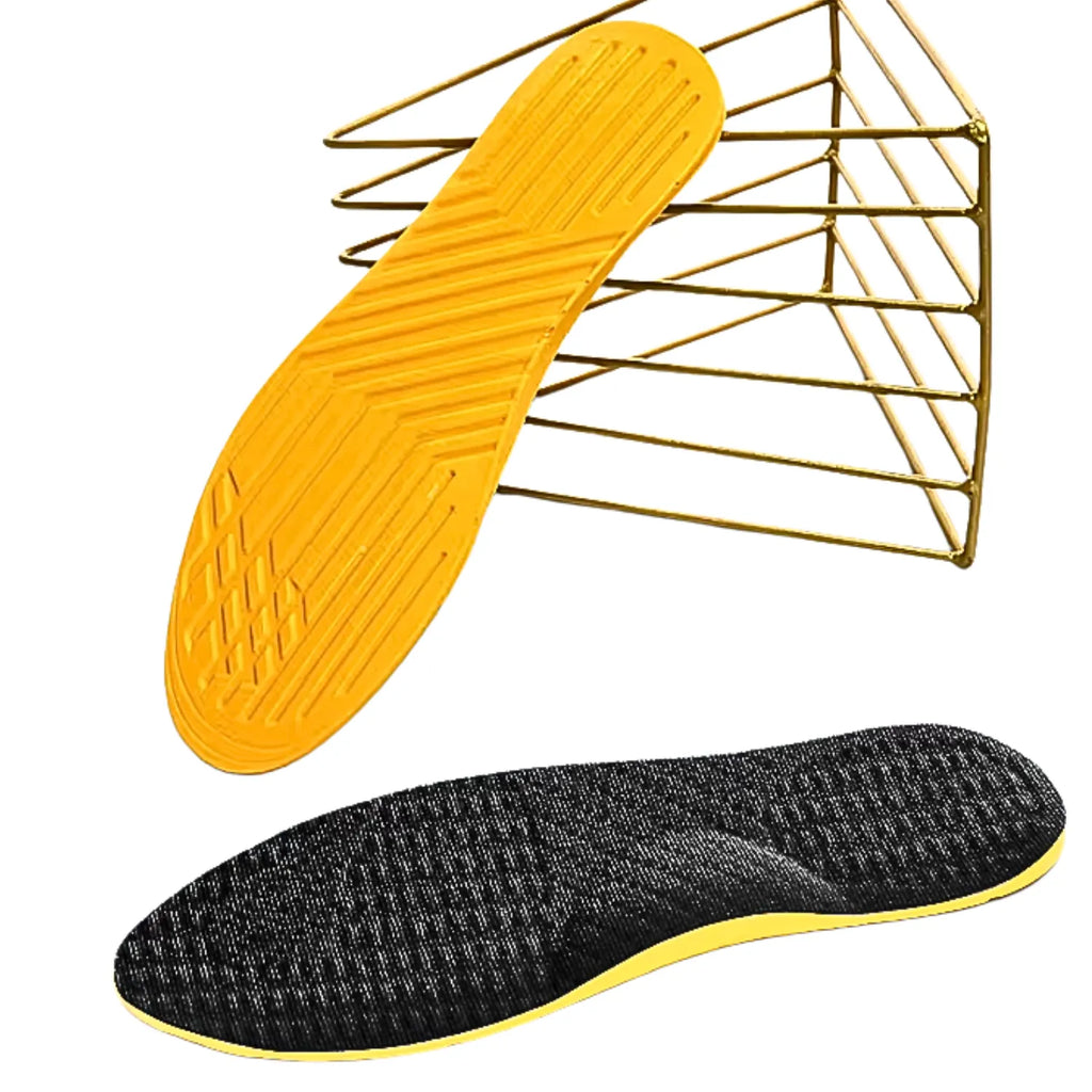 Palmilha ortopédica de correção postural e de pernas o/x antiderrapante e anti-impacto