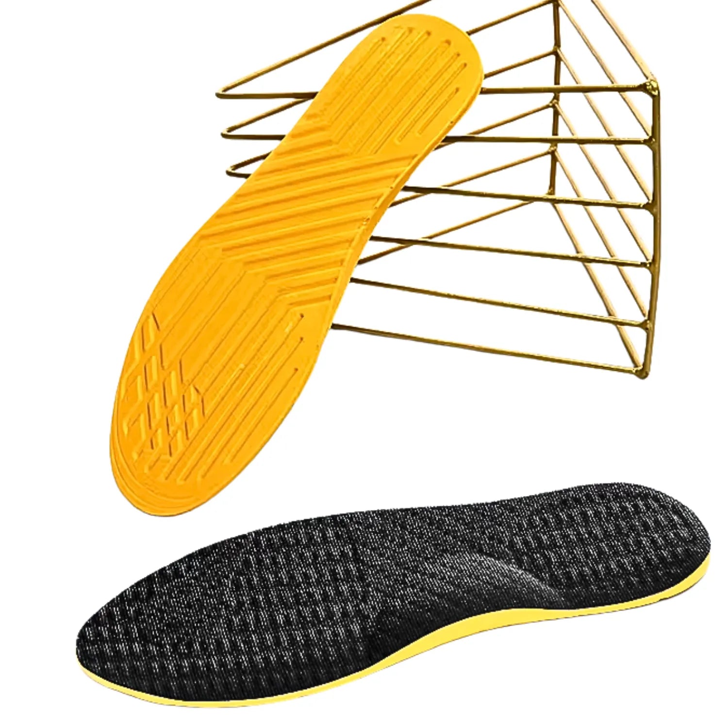 Palmilha ortopédica de correção postural e de pernas o/x antiderrapante e anti-impacto