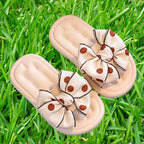 Sandália chinelo infantil meninas bege creme frescor macies passeio