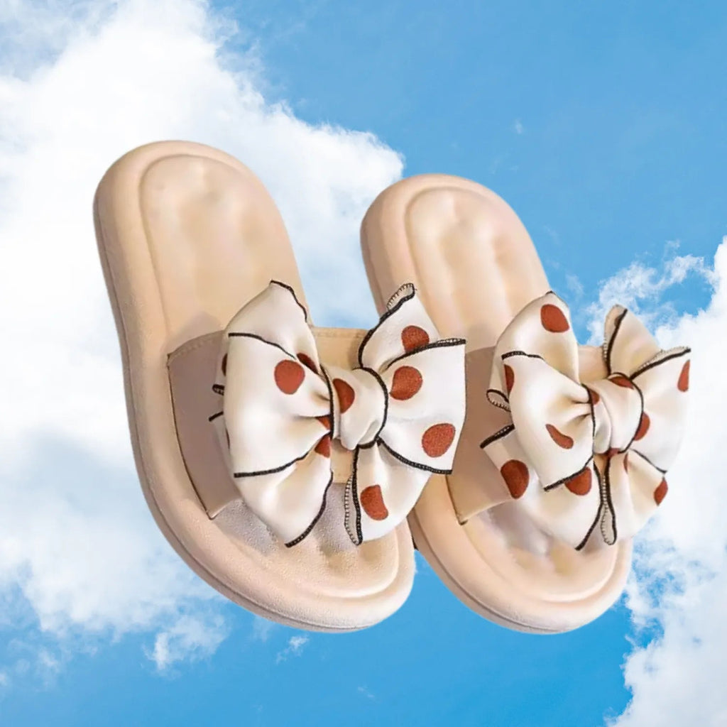 Sandália chinelo infantil meninas bege creme laco suave frescor