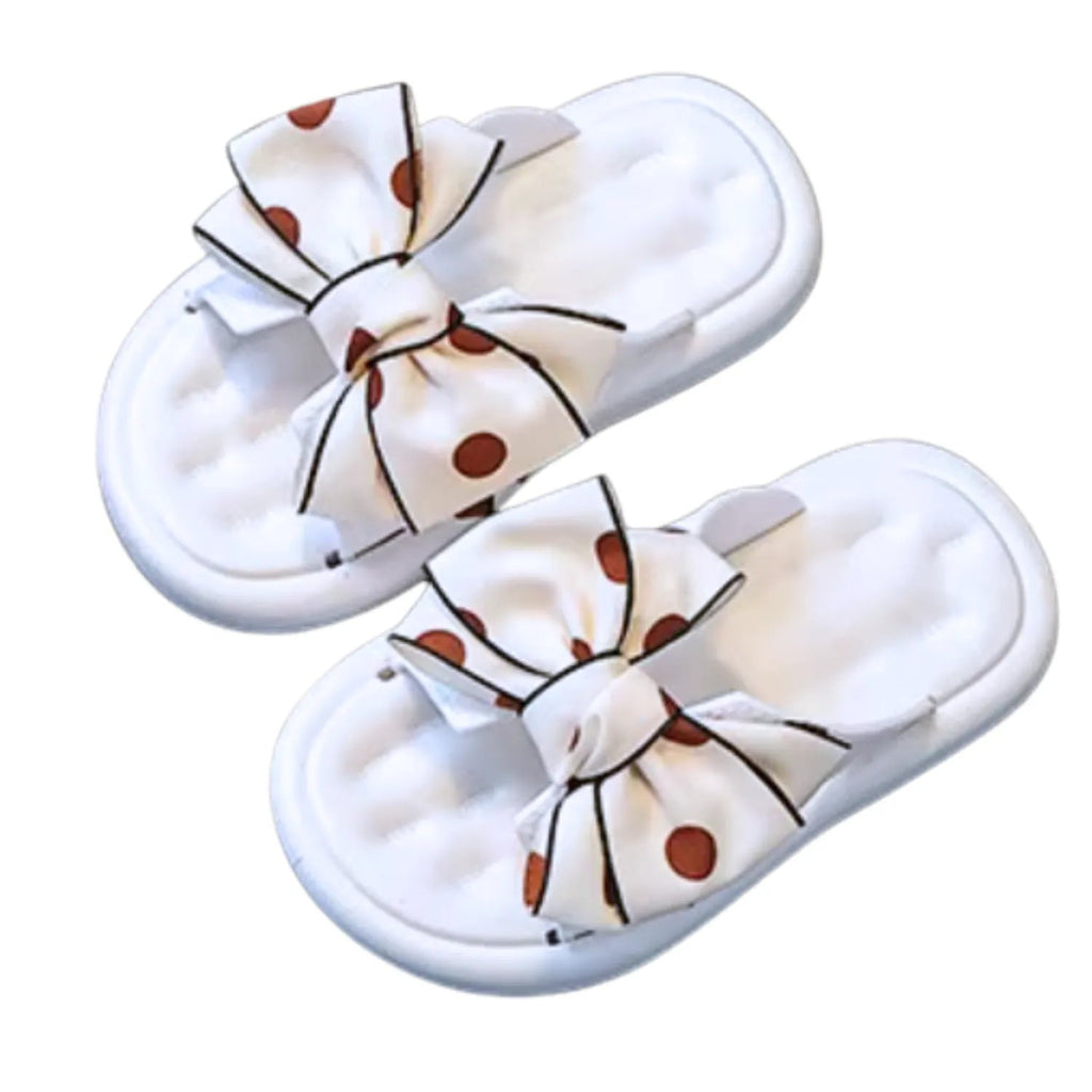 Sandália chinelo infantil meninas branco laco formoso