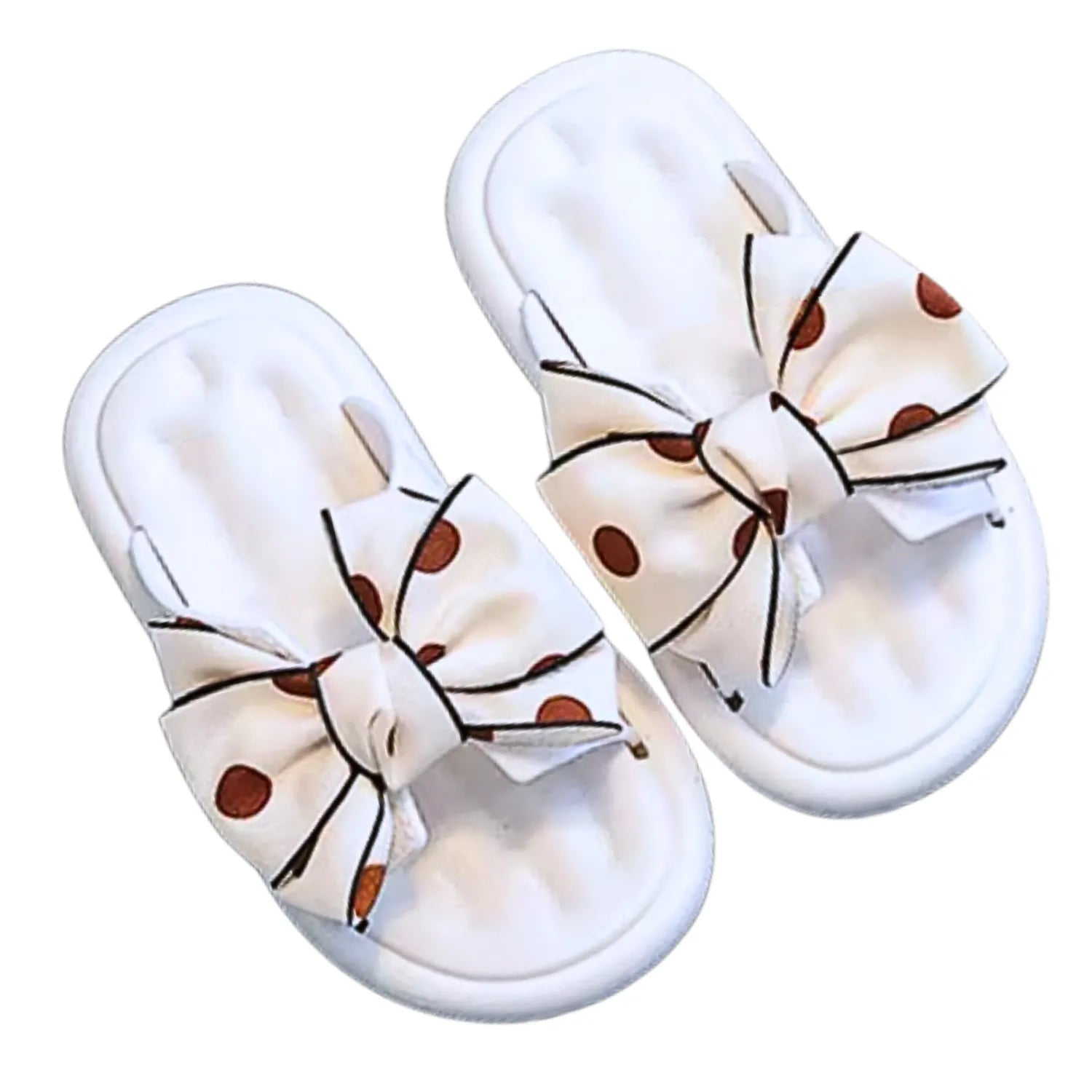 Sandália chinelo infantil meninas branco laço