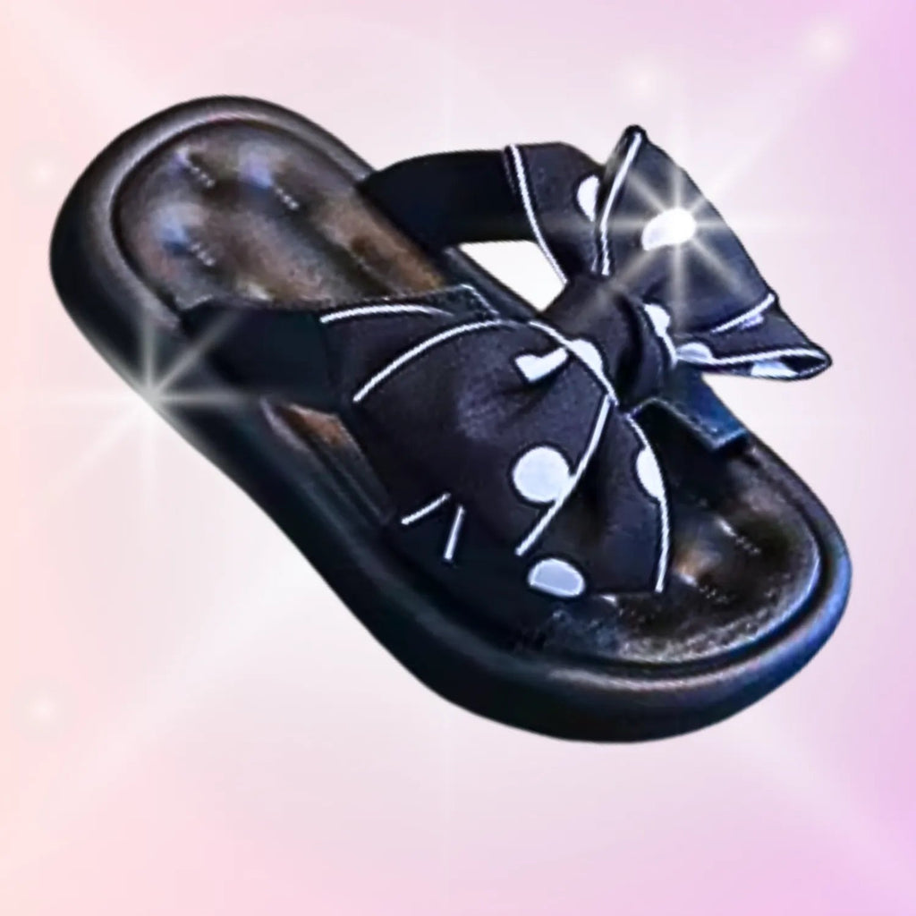 Sandália chinelo infantil meninas preto laco formoso delicado