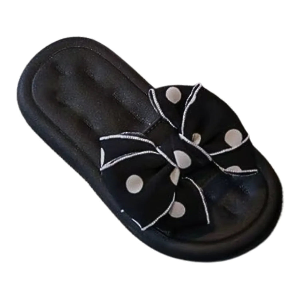Sandália chinelo infantil meninas preto laco confort