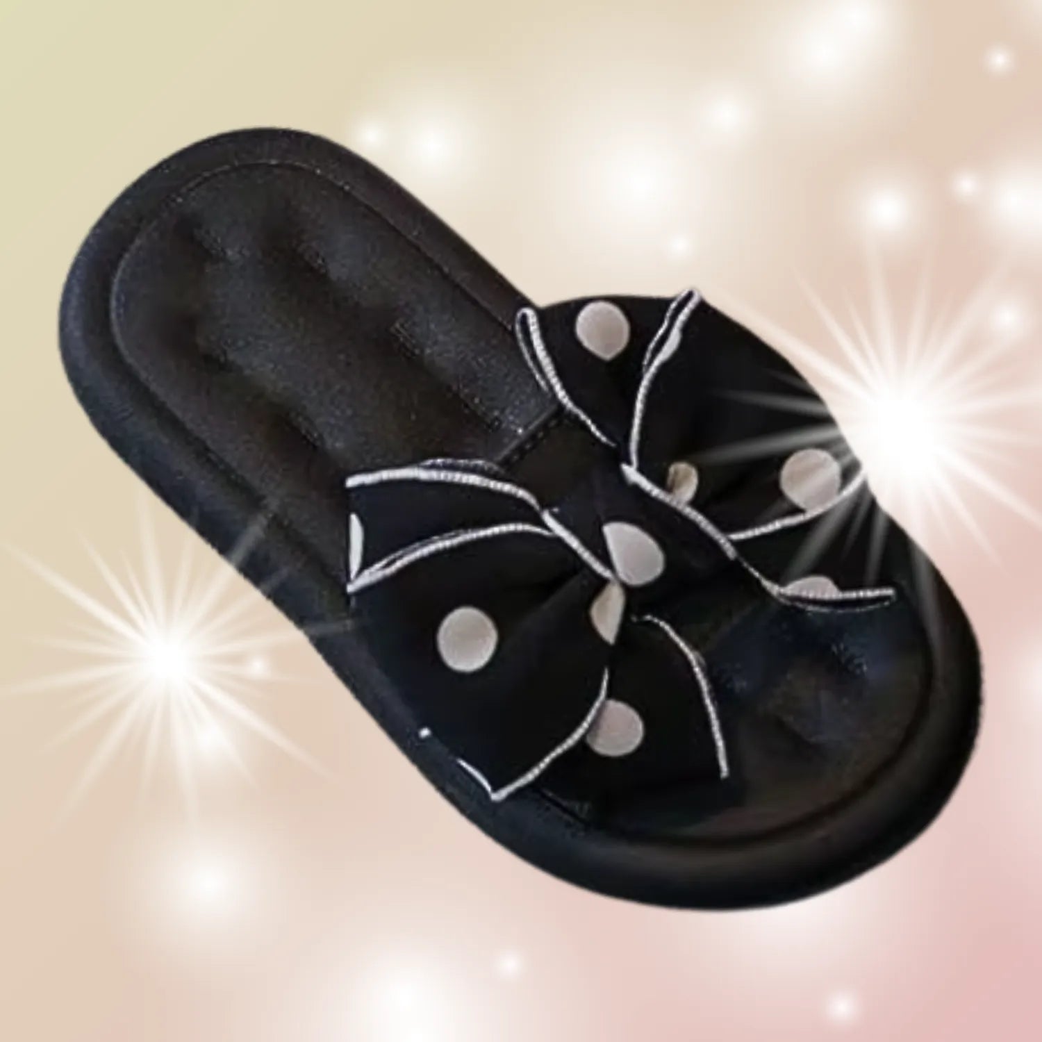 Sandália chinelo infantil meninas preto laco formoso delicado
