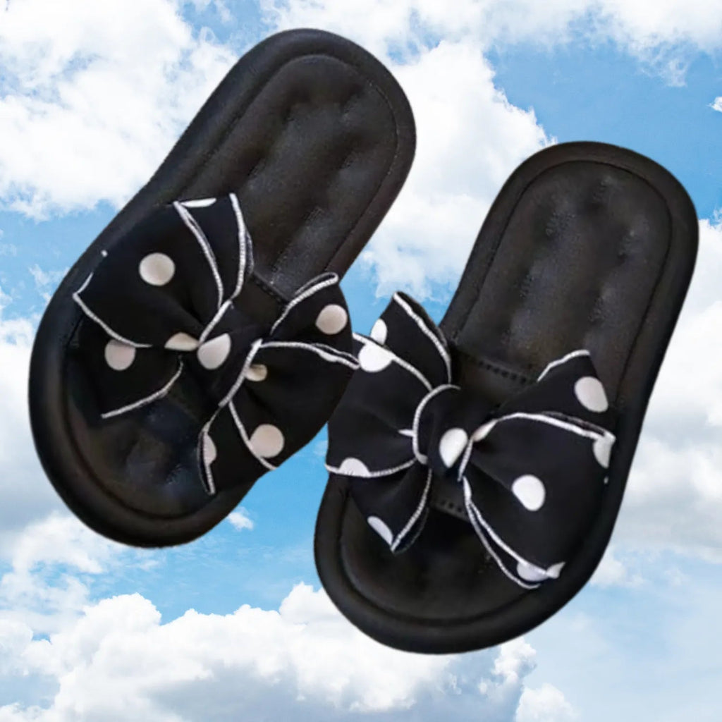 Sandália chinelo infantil meninas preto laco suave frescor