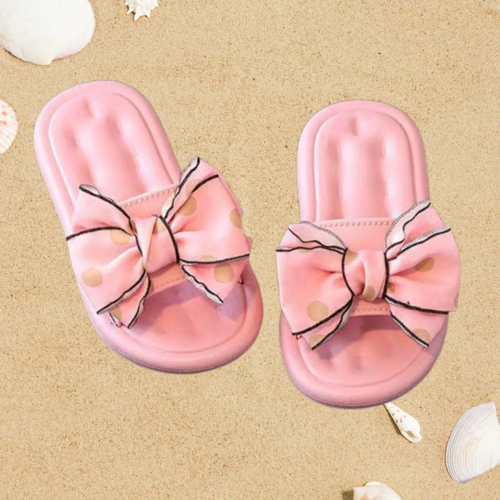 Sandália chinelo infantil meninas rosa claro frescor macies laser