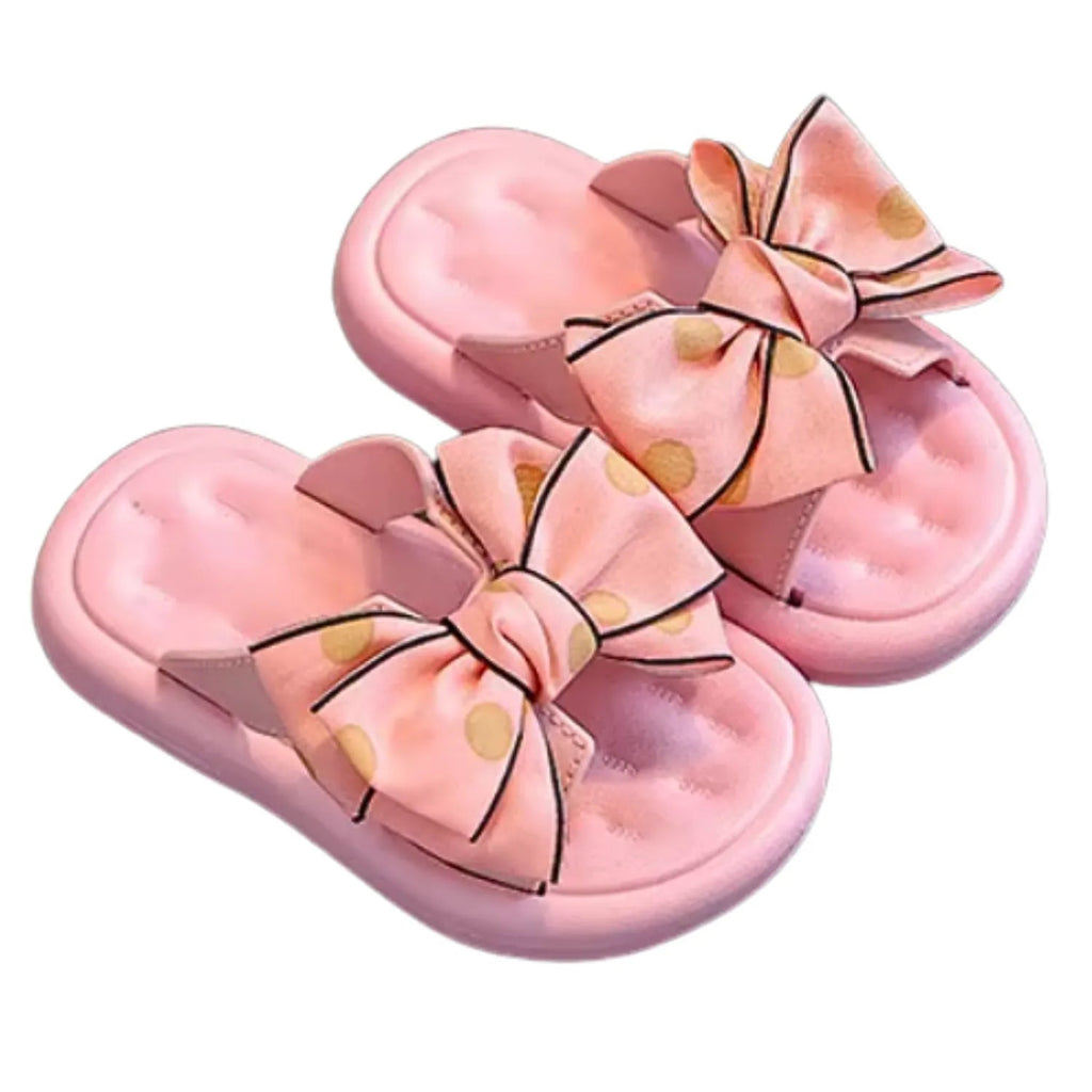 Sandália chinelo infantil meninas rosa laço