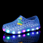 sandália fechada infantil azul royal e unissex segurança no escuro