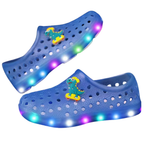 sandália fechada infantil azul royal unissex com led