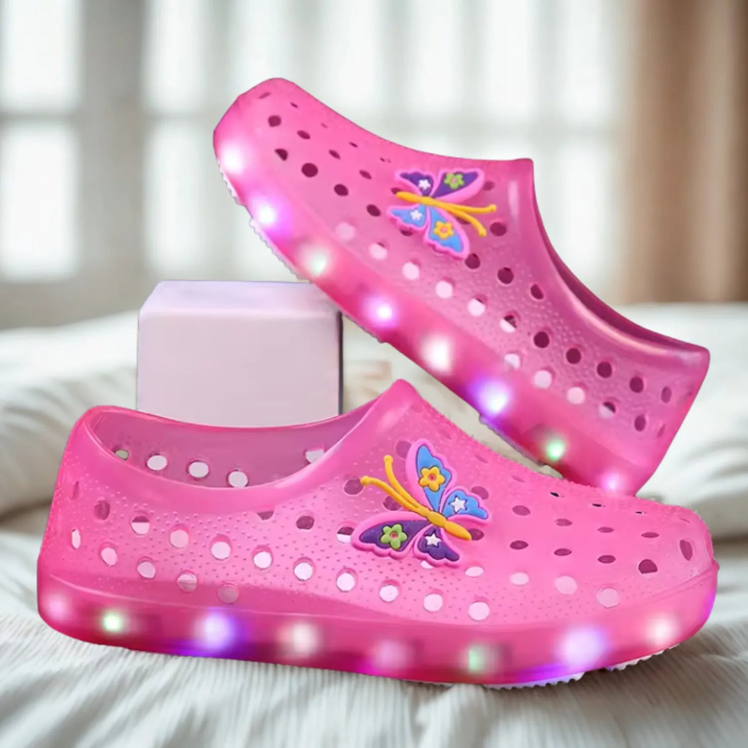 sándalia fechada infantil rosa luminosidade e confort