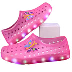sandália fechada infantil rosa unissex com led