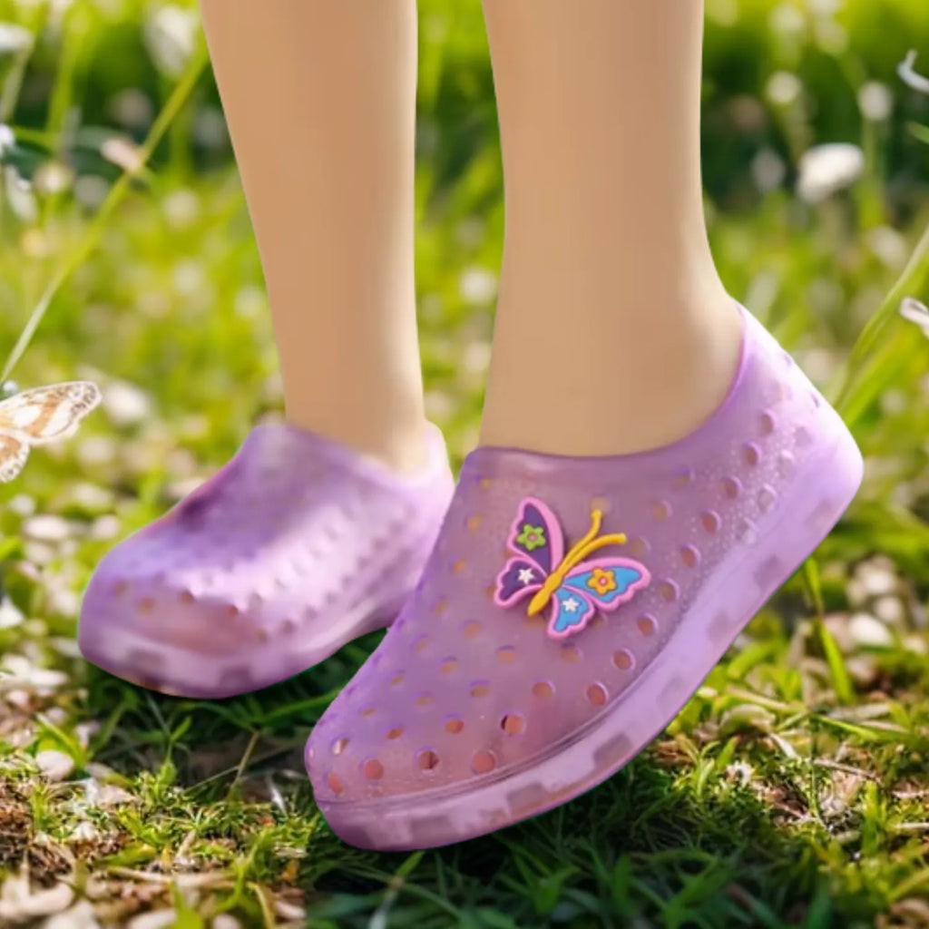 sandália fechada infantil roxo lilás unissex antiderrapante