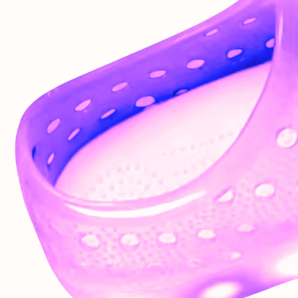 sandália fechada infantil roxo púrpura palmilha de algodão