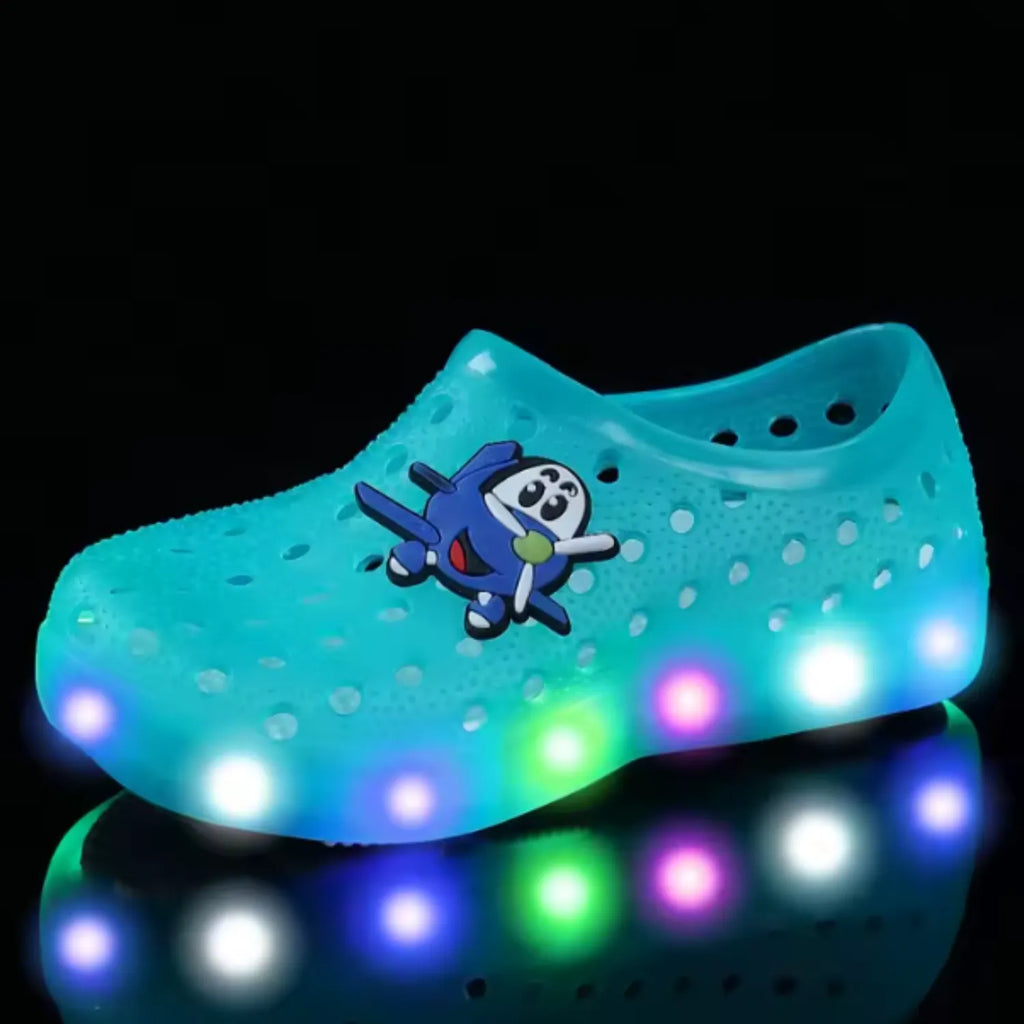 sandália fechada infantil roxo púrpura unissex segurança no escuro