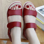 sandalia feminina vermelha confort bela