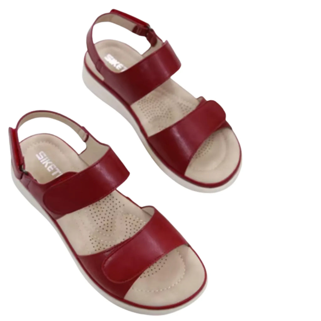 sandalia feminina vermelha linda