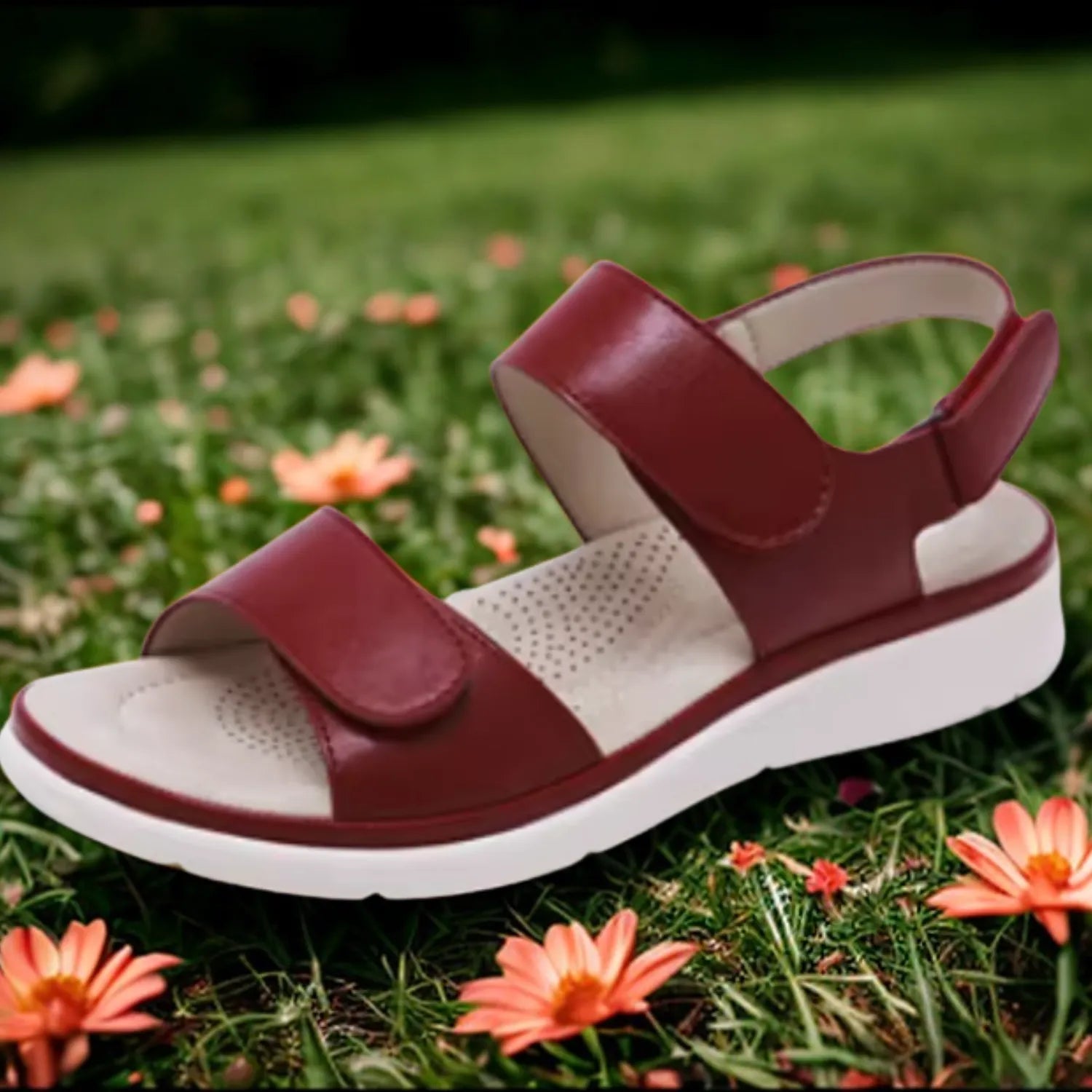 sandalia feminina vermelha macies imponente refrescante