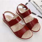 sandalia feminina vermelha suave